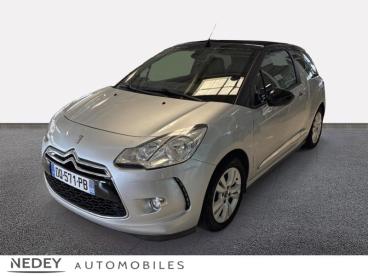 SPOTICAR Ds Ds 3 Vti 120ch So Chic Cabriolet Occasion - Citadine Essence Gris Aluminium (m) - Belfort - 1204017183_1