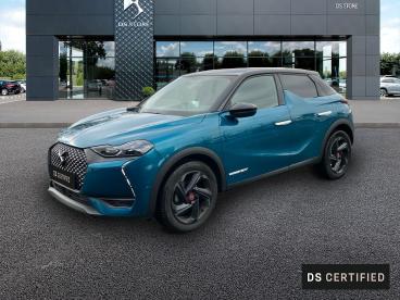 DS CERTIFIED Ds Ds 3 Crossback Puretech 130ch Performance Line + Automatique occasion certifiée - Citadine Essence Bleu Millenium - Toit Noir Perla Nera - Moulins - 3286786_1