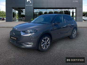 DS CERTIFIED Ds Ds 3 Crossback E-tense Grand Chic 4cv occasion certifiée - Citadine Electrique Gris Platinium - Toit Noir Perla Nera - Saint Martin Des Champs - 3513300_1