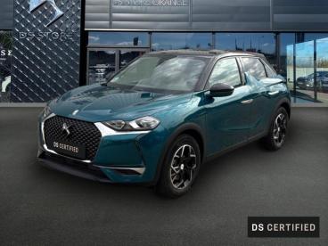 DS CERTIFIED Ds Ds 3 Crossback E-tense Faubourg occasion certifiée - Citadine Electrique Bleu Millenium - Toit Noir Perla Nera - Orange - 3636146_1