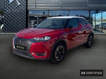 DS CERTIFIED Ds Ds 3 Crossback Puretech 130ch Connected Chic Automatique occasion certifiée - Citadine Essence Rouge Rubi (m) - Toit Blanc Opale - Orange - 3649143_1