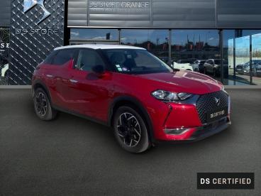 DS CERTIFIED Ds Ds 3 Crossback Puretech 130ch Connected Chic Automatique occasion certifiée - Citadine Essence Rouge Rubi (m) - Toit Blanc Opale - Orange - 3649143_3