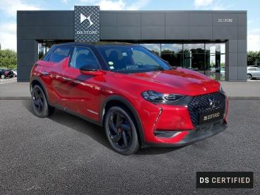 DS CERTIFIED Ds Ds 3 Crossback Bluehdi 100ch Performance Line + occasion certifiée - Citadine Diesel Rouge Rubi (m) - Toit Noir Onyx - Aubagne - 3698407_3