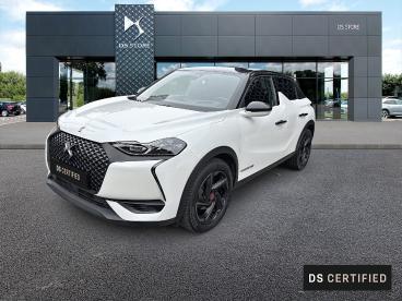 DS CERTIFIED Ds Ds 3 Crossback Puretech 100ch Performance Line + occasion certifiée - Citadine Essence Blanc Perle Nacré (n) - Toit Noir Onyx - St Brieuc - 3702716_1