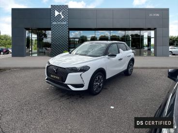 DS CERTIFIED Ds Ds 3 Crossback E-tense Grand Chic 4cv occasion certifiée - Citadine Electrique Blanc Perle Nacré - Toit Noir Perla N. - Lesmenils - 3775764_1
