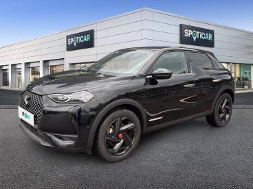 DS CERTIFIED Ds Ds 3 Crossback Puretech 155ch Performance Line + Automatique occasion certifiée - Citadine Essence Noir Perla Nera (n) - Orange - 3813375_1