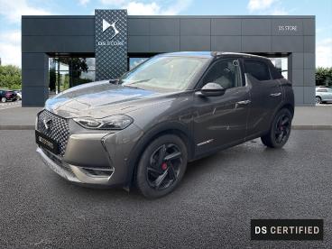 DS CERTIFIED Ds Ds 3 Crossback Puretech 100ch Performance Line + occasion certifiée - Citadine Essence Gris Platinium - Toit Noir Perla Nera - St Brieuc - 3851259_1