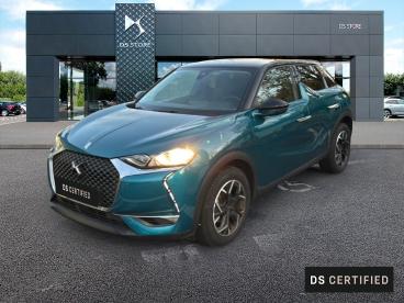 DS CERTIFIED Ds Ds 3 Crossback 3 Crossback Puretech 100 Bvm6 Connected Chic occasion certifiée - Citadine Essence Bleu Clair** - Pont Audemer - 3935337_1