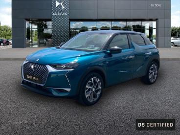 DS CERTIFIED Ds Ds 3 Crossback E-tense Grand Chic 4cv occasion certifiée - Citadine Electrique Bleu Millenium - Toit Noir Perla Nera - Moulins - 4119541_1
