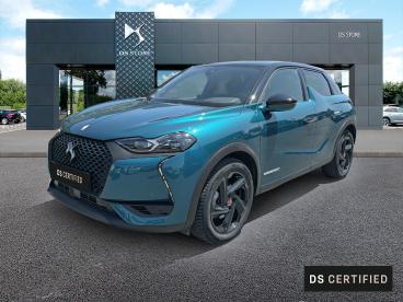 DS CERTIFIED Ds Ds 3 Crossback E-tense Performance Line + occasion certifiée - Citadine Electrique Bleu Millenium - Toit Noir Perla Nera - Trelissac - 4127601_1