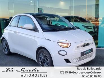 SPOTICAR Fiat 500 E 118ch My23 Occasion - Citadine Electrique Blanc - Saint-georges-des-coteaux - 1203435776_1