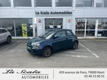 SPOTICAR Fiat 500 E 118ch Icone Occasion - Citadine Electrique Ocean Green Métal - Niort - 1203435867_1