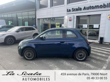 SPOTICAR Fiat 500 E 118ch Icone Occasion - Citadine Electrique Ocean Green Métal - Niort - 1203435867_2