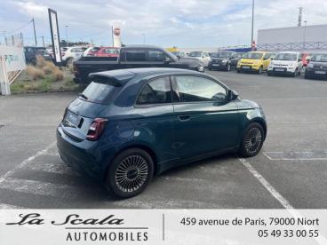 SPOTICAR Fiat 500 E 118ch Icone Occasion - Citadine Electrique Ocean Green Métal - Niort - 1203435867_5
