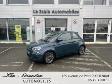 SPOTICAR Fiat 500 E 118ch Icone Occasion - Citadine Electrique Ocean Green Métal - Niort - 1203435877_1