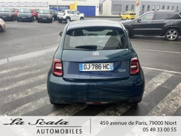 SPOTICAR Fiat 500 E 118ch Icone Occasion - Citadine Electrique Ocean Green Métal - Niort - 1203435877_4