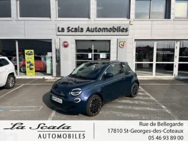 SPOTICAR Fiat 500 E 118ch La Prima My23 Occasion - Citadine Electrique Ocean Green Métal - Niort - 1203586502_1