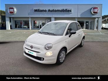 SPOTICAR Fiat 500 1.0 70 Ch Hybride Bsg S/s Occasion - Citadine Essence Blanc - Dax - 1203597625_1