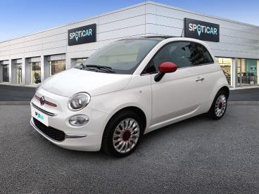 SPOTICAR Fiat 500 1.0 70ch Bsg S&s (red) Occasion - Citadine Hybride Bossa Nova White Pastel - Annecy - 1203770586_1