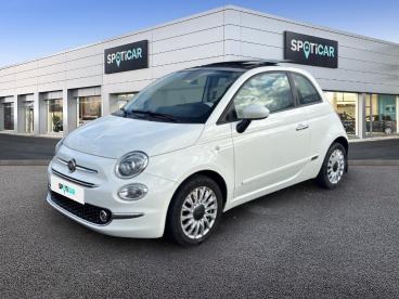 SPOTICAR Fiat 500 1.2 8v 69ch Lounge Occasion - Citadine Essence Bossa Nova White Pastel - Longueau - 1203785057_1
