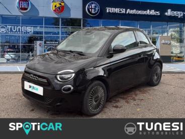 SPOTICAR Fiat 500 E 118ch Icone Occasion - Citadine Electrique Onyx Black Pastel - Bourgoin-jallieu - 1203806948_1