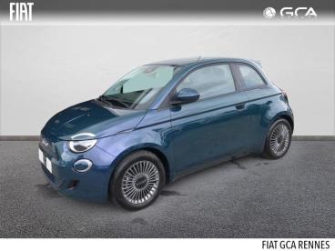 SPOTICAR Fiat 500 E 118ch Icone Occasion - Citadine Electrique Ocean Green Métal - Saint-malo - 1203900616_1