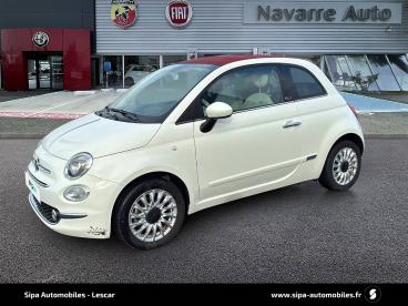 SPOTICAR Fiat 500 C 1.2 69 Ch Eco Pack S/s Lounge Occasion - Citadine Essence Blanc - Lescar - 1203902742_1
