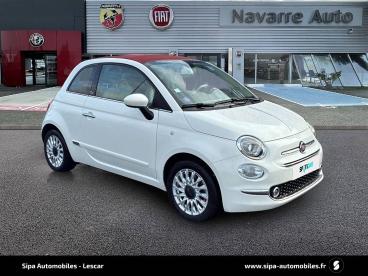 SPOTICAR Fiat 500 C 1.2 69 Ch Eco Pack S/s Lounge Occasion - Citadine Essence Blanc - Lescar - 1203902742_3