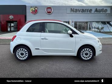 SPOTICAR Fiat 500 C 1.2 69 Ch Eco Pack S/s Lounge Occasion - Citadine Essence Blanc - Lescar - 1203902742_4