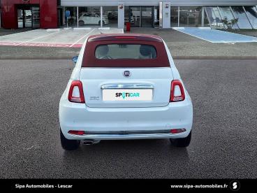 SPOTICAR Fiat 500 C 1.2 69 Ch Eco Pack S/s Lounge Occasion - Citadine Essence Blanc - Lescar - 1203902742_5