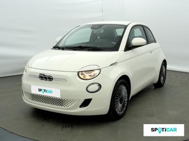 SPOTICAR Fiat 500 E 118ch Icone Occasion - Citadine Electrique Blanc Gara - La Ravoire - 1203911492_1