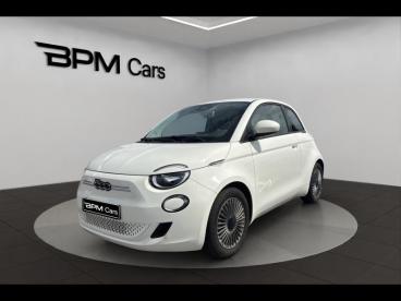 SPOTICAR Fiat 500 E 95ch Icone Occasion - Citadine Electrique Blanc - Reze - 1203971083_1
