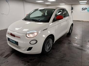 SPOTICAR Fiat 500 E 95 Ch (red) Occasion - Citadine Electrique Blanc - Mareuil Les Meaux - 1203983883_1