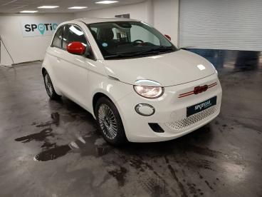 SPOTICAR Fiat 500 E 95 Ch (red) Occasion - Citadine Electrique Blanc - Mareuil Les Meaux - 1203983883_3