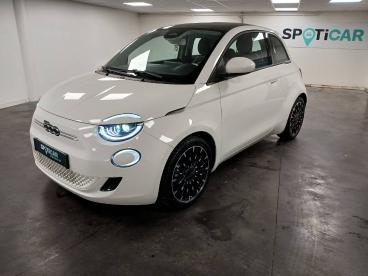 SPOTICAR Fiat 500 E 95 Ch Icone Occasion - Citadine Electrique Blanc - Mareuil Les Meaux - 1203996399_1