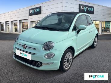 SPOTICAR Fiat 500 C 1.2 69 Ch Eco Pack Lounge Occasion - Citadine Essence Vert - Nice - 1204043364_1