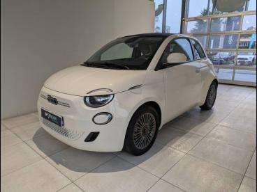 SPOTICAR Fiat 500 500c E 118ch Icone Occasion - Citadine Electrique Blanc - Charmeil - 1203631580_1