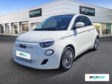 SPOTICAR Fiat 500 500c Cabriolet E/electrique 118ch Pack Confort & Style/ Occasion - Citadine Electrique Blanc - Chambray Les Tours - 1204109978_1