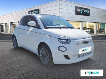 SPOTICAR Fiat 500 500c Cabriolet E/electrique 118ch Pack Confort & Style/ Occasion - Citadine Electrique Blanc - Chambray Les Tours - 1204109978_3