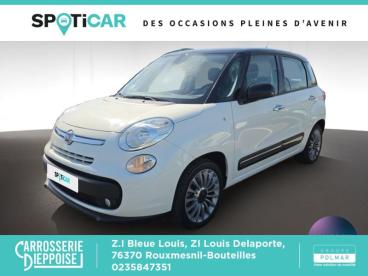 SPOTICAR Fiat 500l 1.6 Multijet 16v 120ch S&s Lounge Occasion - Monospace Diesel Gelato Blanc/toit Noir - Rouxmesnil-bouteilles - 1203973000_1