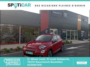 SPOTICAR Fiat 500x 1.5 Firefly Turbo 130ch S/s Hybrid Sport Dct7 Occasion - Suv-4x4 Hybride Rouge Passione Pastel - Rouxmesnil-bouteilles - 1203742524_1