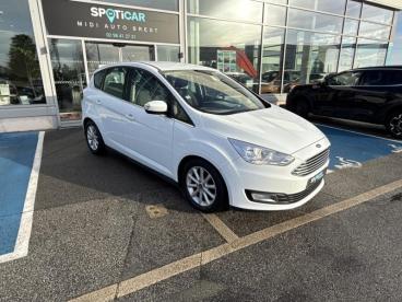 SPOTICAR Ford C-max 1.0 Ecoboost 125 Stop&start Titanium Occasion - Monospace Essence Blanc Glacier - Brest - 1203767613_1