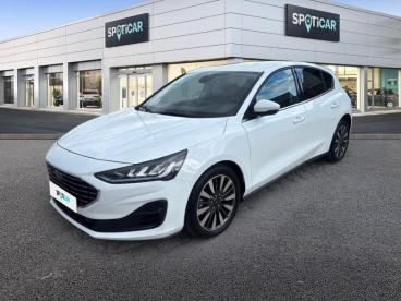 SPOTICAR Ford Focus 1.0 Flexifuel Mhev 125ch Titanium Style Occasion - Berline Hybride Blanc Glacier - Nimes Cedex 9 - 1203705631_1