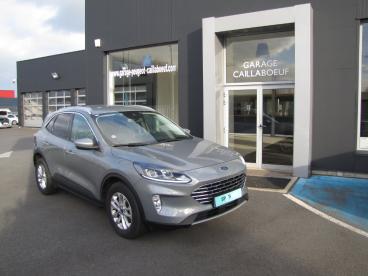 SPOTICAR Ford Kuga 2.5 190 Hybrid Flexifuel Pshift Titanium Occasion - Suv-4x4 Hybride Rechargeable Gris Clair - Bain De Bretagne - 1203749100_1