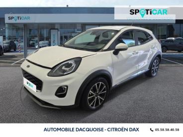 SPOTICAR Ford Puma 1.0 Ecoboost 125ch S&s Mhev Titanium Powershift Occasion - Suv-4x4 Hybride Blanc Glacier - Mees - 1203619088_1