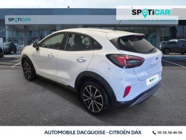 SPOTICAR Ford Puma 1.0 Ecoboost 125ch S&s Mhev Titanium Powershift Occasion - Suv-4x4 Hybride Blanc Glacier - Mees - 1203619088_3