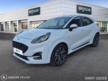 SPOTICAR Ford Puma 1.0 Ecoboost 125ch Mhev St-line 6cv Occasion - Suv-4x4 Hybride Blanc Glacier - Saint Dizier - 1203839456_1
