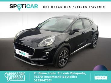 SPOTICAR Ford Puma 1.0 Ecoboost 125ch Mhev Titanium Occasion - Suv-4x4 Hybride Noir Agate Métallisée - Rouxmesnil-bouteilles - 1203916889_1