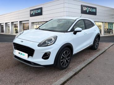 SPOTICAR Ford Puma 1.0 Ecoboost 125ch Mhev Titanium 6cv Occasion - Suv-4x4 Hybride Blanc Glacier - Barberey-saint-sulpice - 1204003755_1