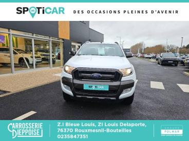 SPOTICAR Ford Ranger 3.2 Tdci 200ch Double Cabine Wildtrak Bva Occasion - Utilitaire Diesel Blanc Glacier - Rouxmesnil-bouteilles - 1203791298_2